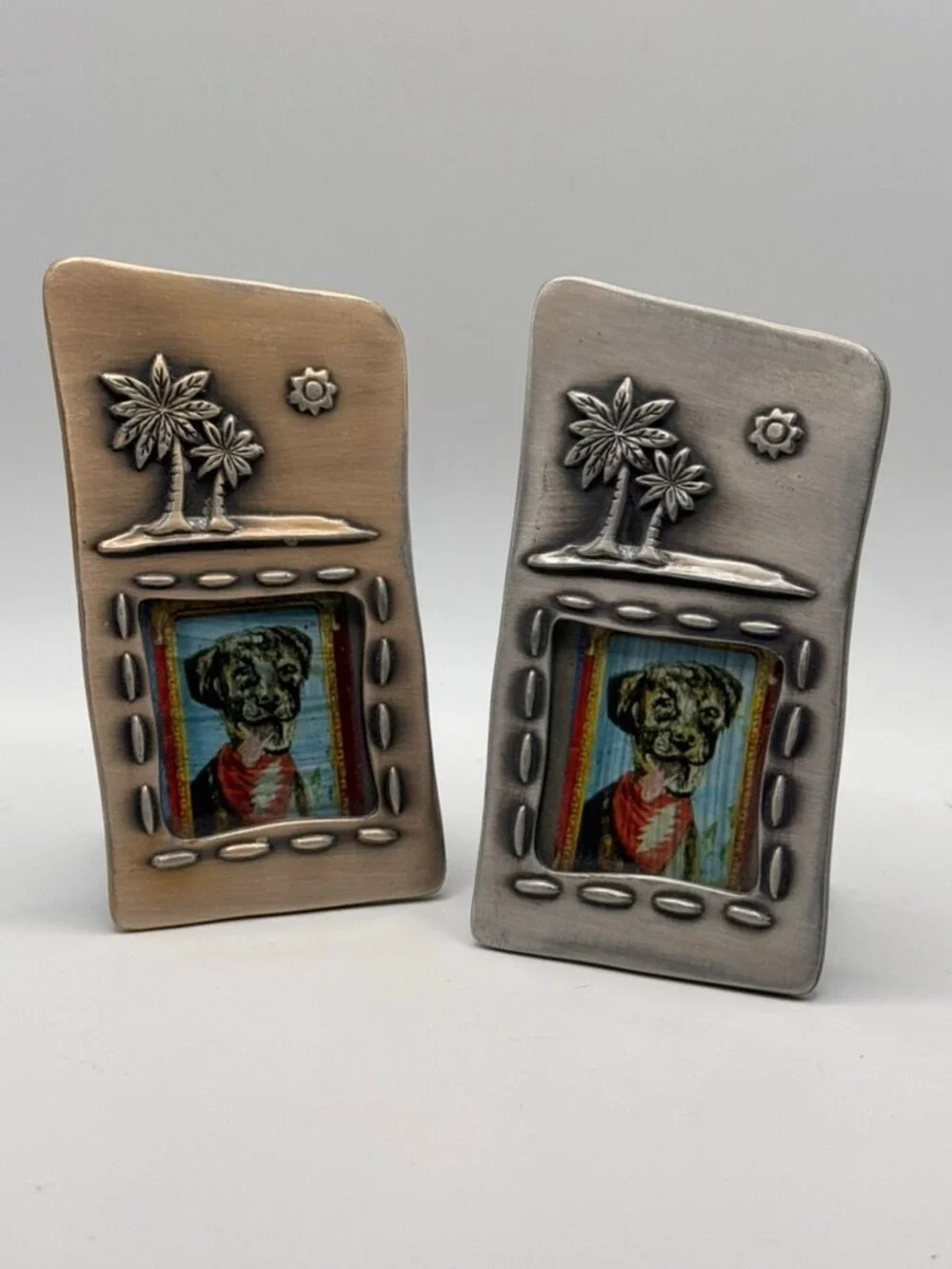 Vintage 1990s Miniature Mixed Metal Frames Set